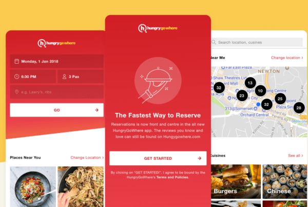 Singtel HungryGoWher app redesign