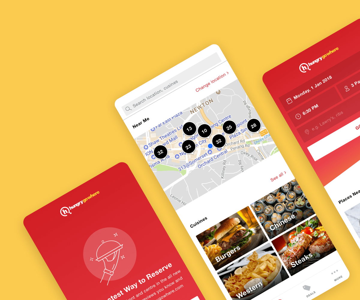 Singtel HungryGoWher app redesign